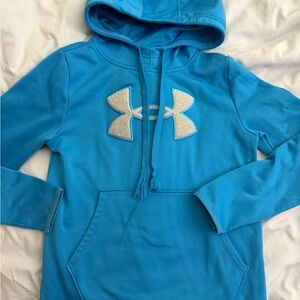 Under Armour Blue Hoodie with Silver Logo